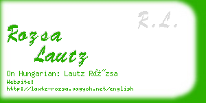 rozsa lautz business card